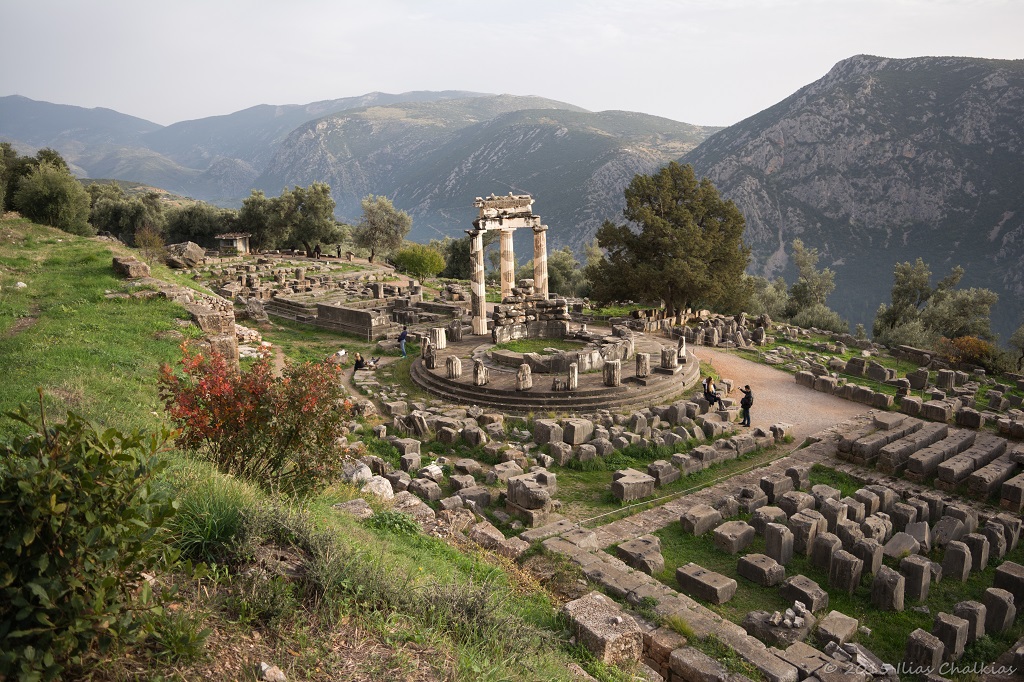 The Tholos at the sanctuary of Athena Pronoia, Delphi, Greece. - Pauline Pilgrimage to Turkey and Greece